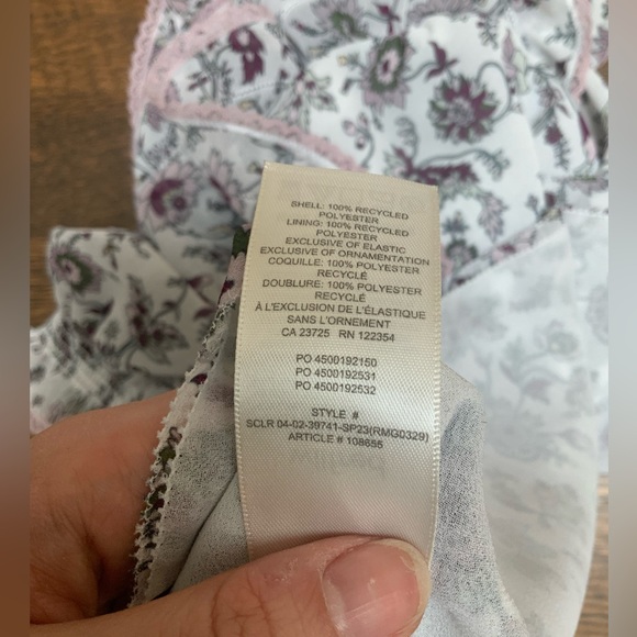 WILFRED ARITZIA Amyris Blouse White Mochi Pink Floral Peasant Boho Top SZ Small - Picture 12 of 13